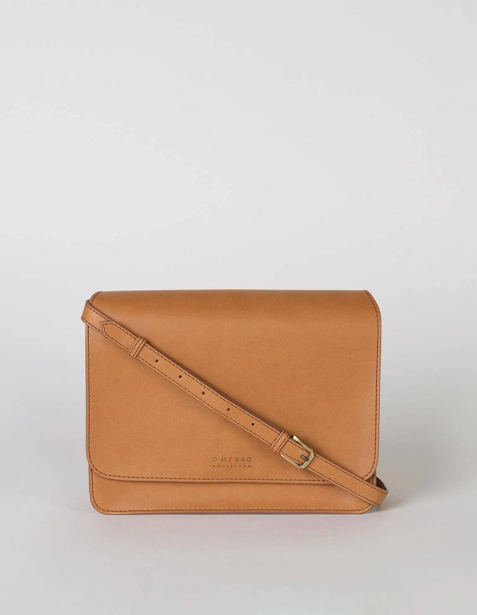 Audrey Apple Leather Vegan Crossbody | Brown