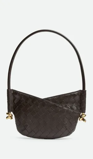 Azalea Weave Mini Shoulder Bag - Chocolate