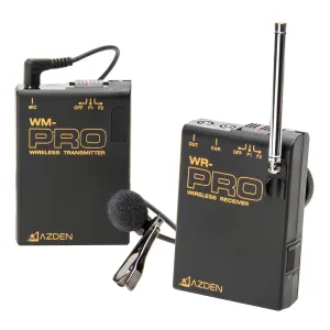 Azden WLX-PRO VHF Wireless Lavalier Microphone System (F1/F2 Frequencies)