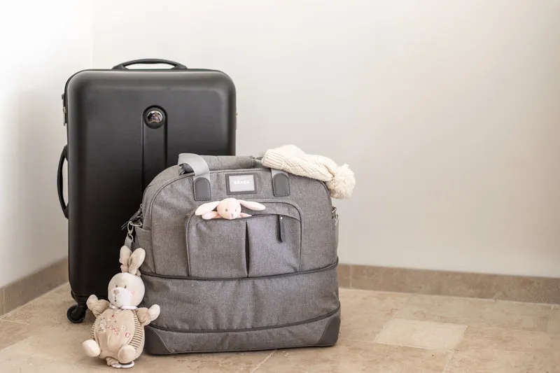 Béaba Amsterdam II Expandable Travel Changing Bag Heather Grey
