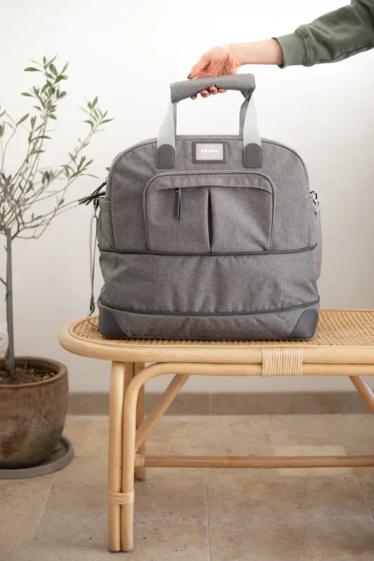 Béaba Amsterdam II Expandable Travel Changing Bag Heather Grey