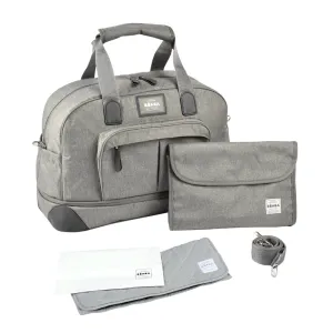 Béaba Amsterdam II Expandable Travel Changing Bag Heather Grey