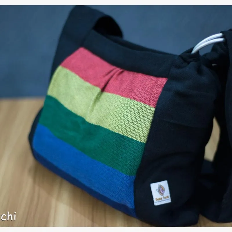 Babywearing Bag - Black Rainbow