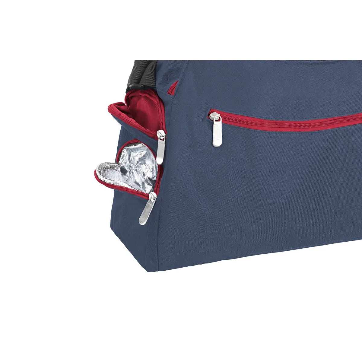 Badabulle Multipocket Blue Changing Bag With Five External, Easy Access Pockets   One Insulated Bottle Pocket
