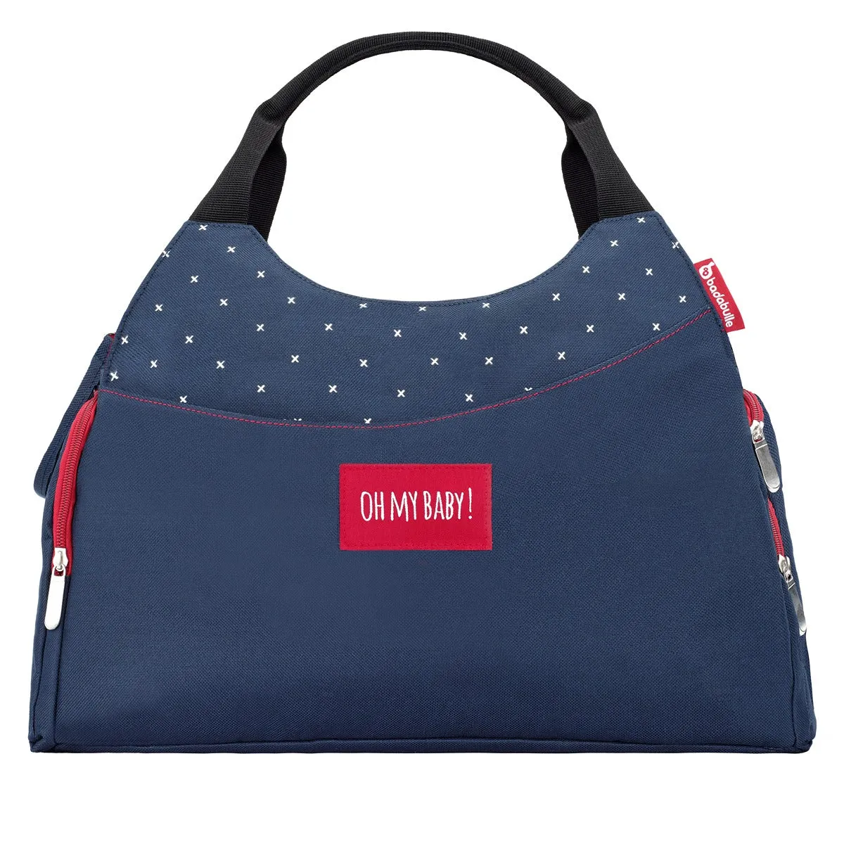 Badabulle Multipocket Blue Changing Bag With Five External, Easy Access Pockets   One Insulated Bottle Pocket