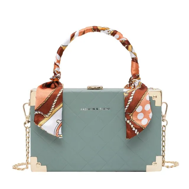 bags for women 2020 purses and handbags Fashion square box silk scarf accessories women's messenger bag sac a main femme