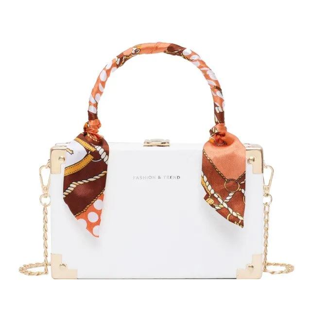 bags for women 2020 purses and handbags Fashion square box silk scarf accessories women's messenger bag sac a main femme