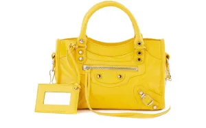 Balenciaga Yellow Classic Mini City Shoulder Bag