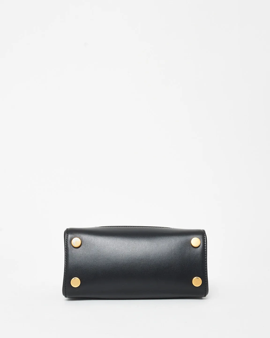 Balmain Black Leather Mini B Buzz 22 Leather Tote Bag
