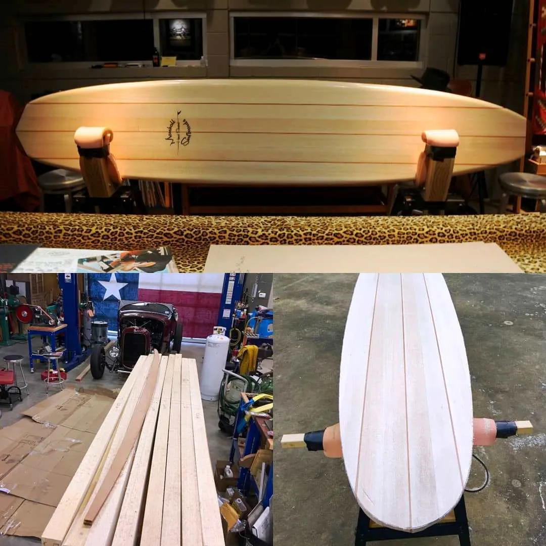 Balsa surfboard shaping set or kit
