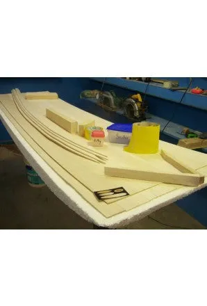 Balsa surfboard shaping set or kit