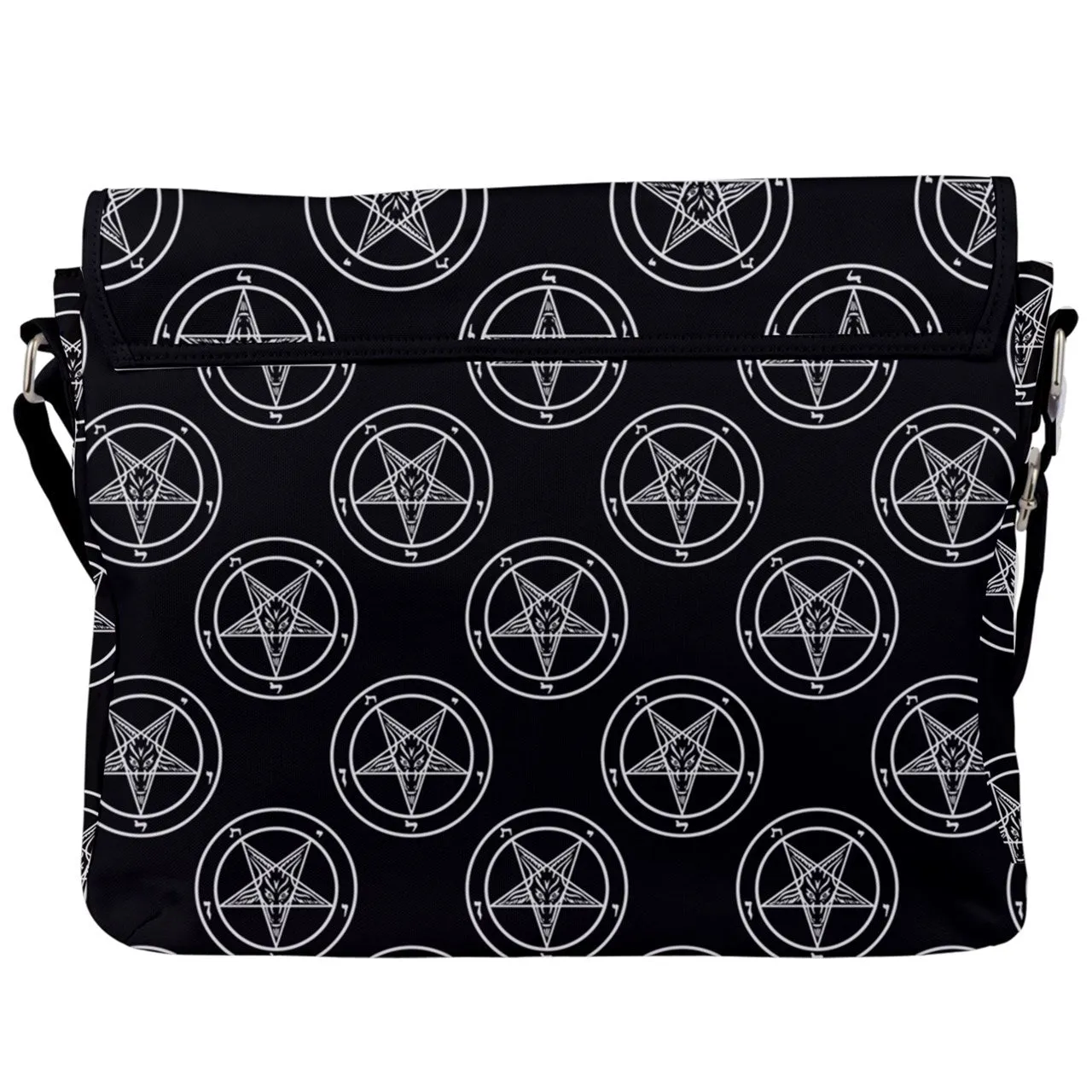 Baphomet / Pentagram Buckle Messenger Bag