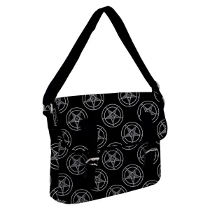Baphomet / Pentagram Buckle Messenger Bag