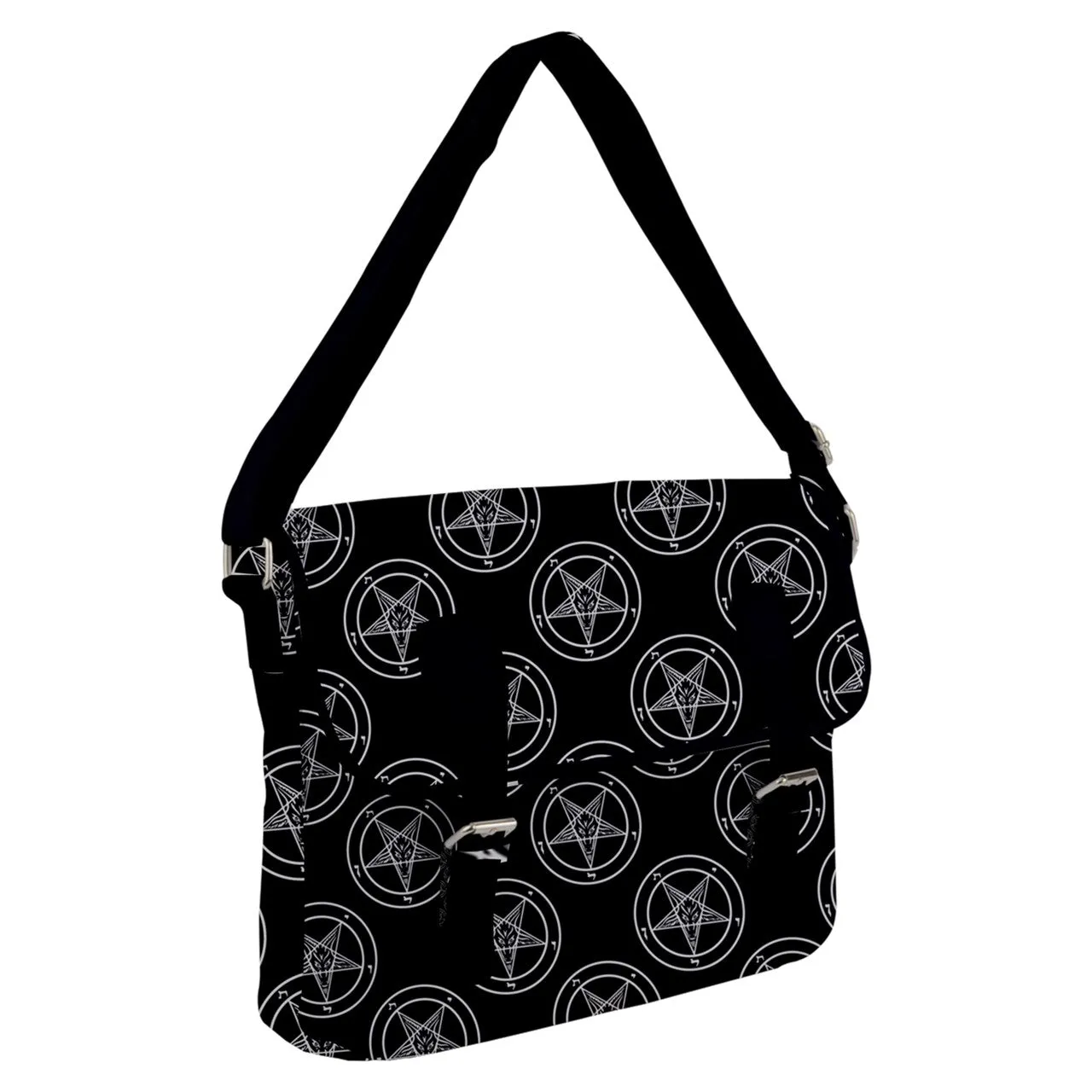 Baphomet / Pentagram Buckle Messenger Bag