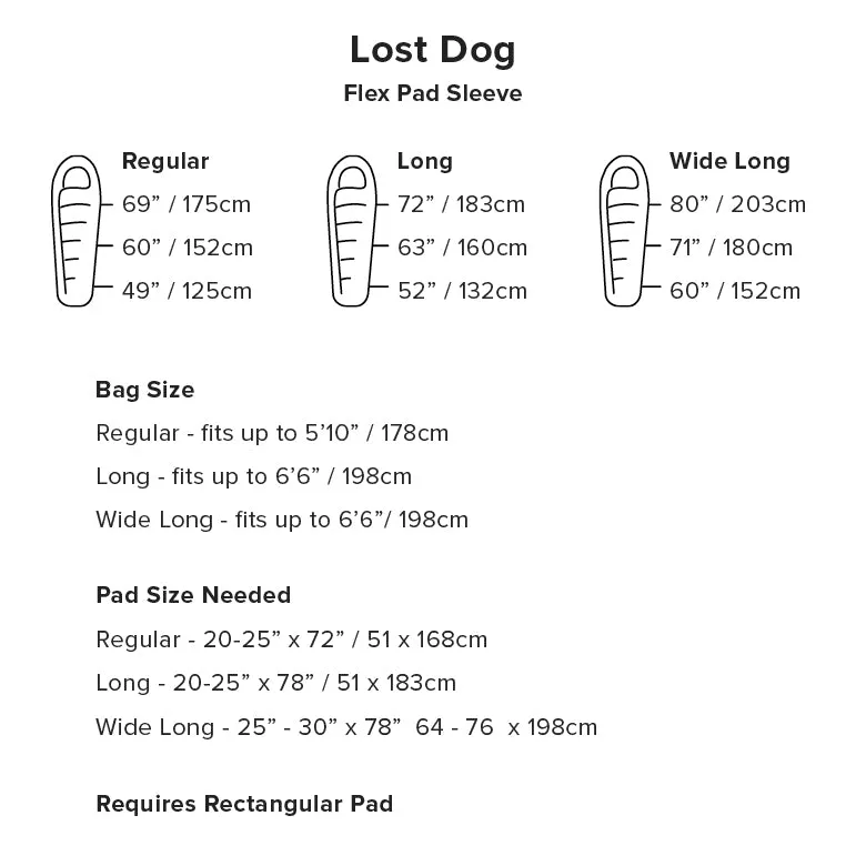 BIG AGNES Lost Dog 45˚F/7˚C Sleeping Bag