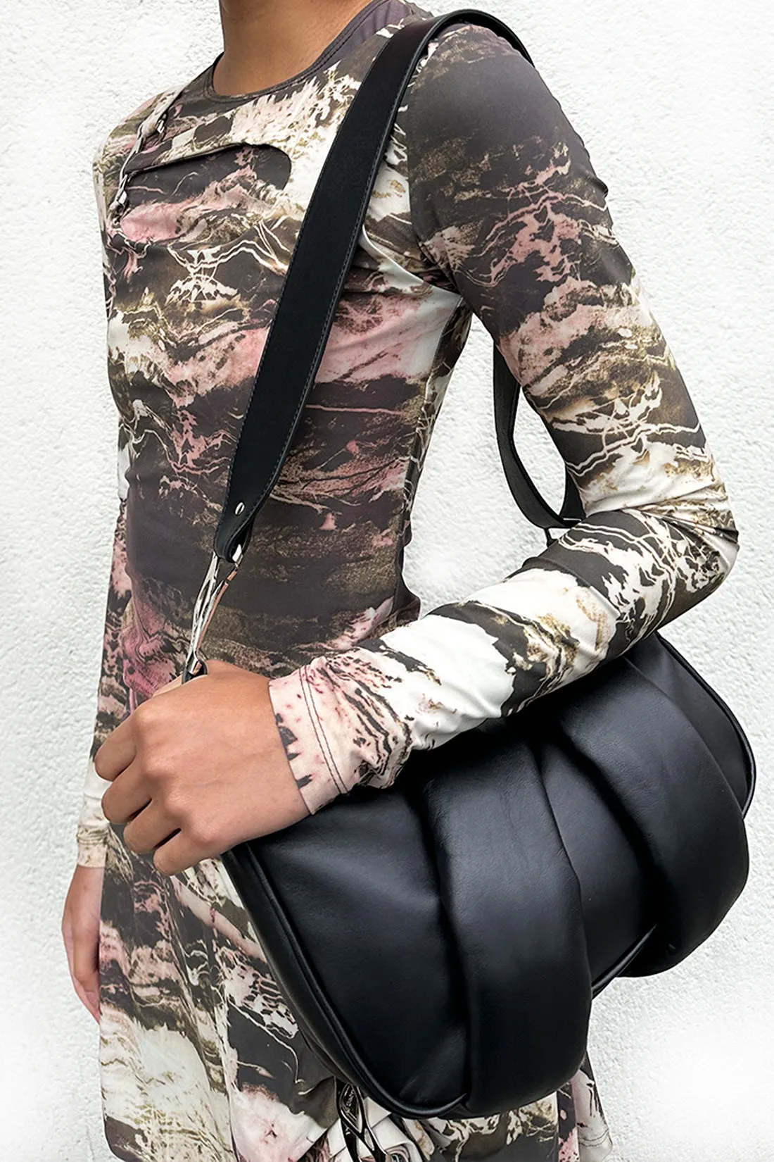 Black Leather Enigma Bag