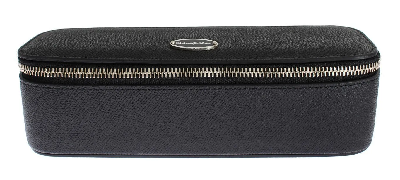Black Leather Jewelry Sunglasses Case Box Bag Organizer