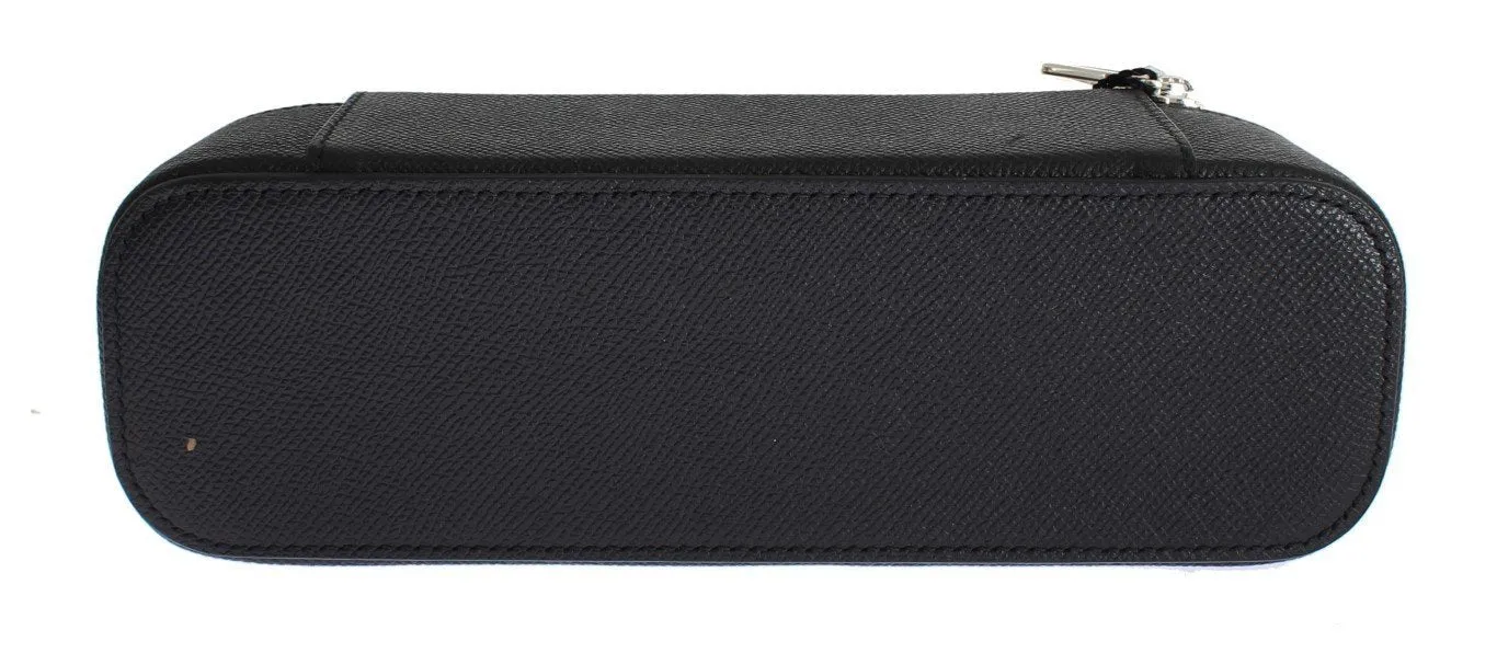 Black Leather Jewelry Sunglasses Case Box Bag Organizer