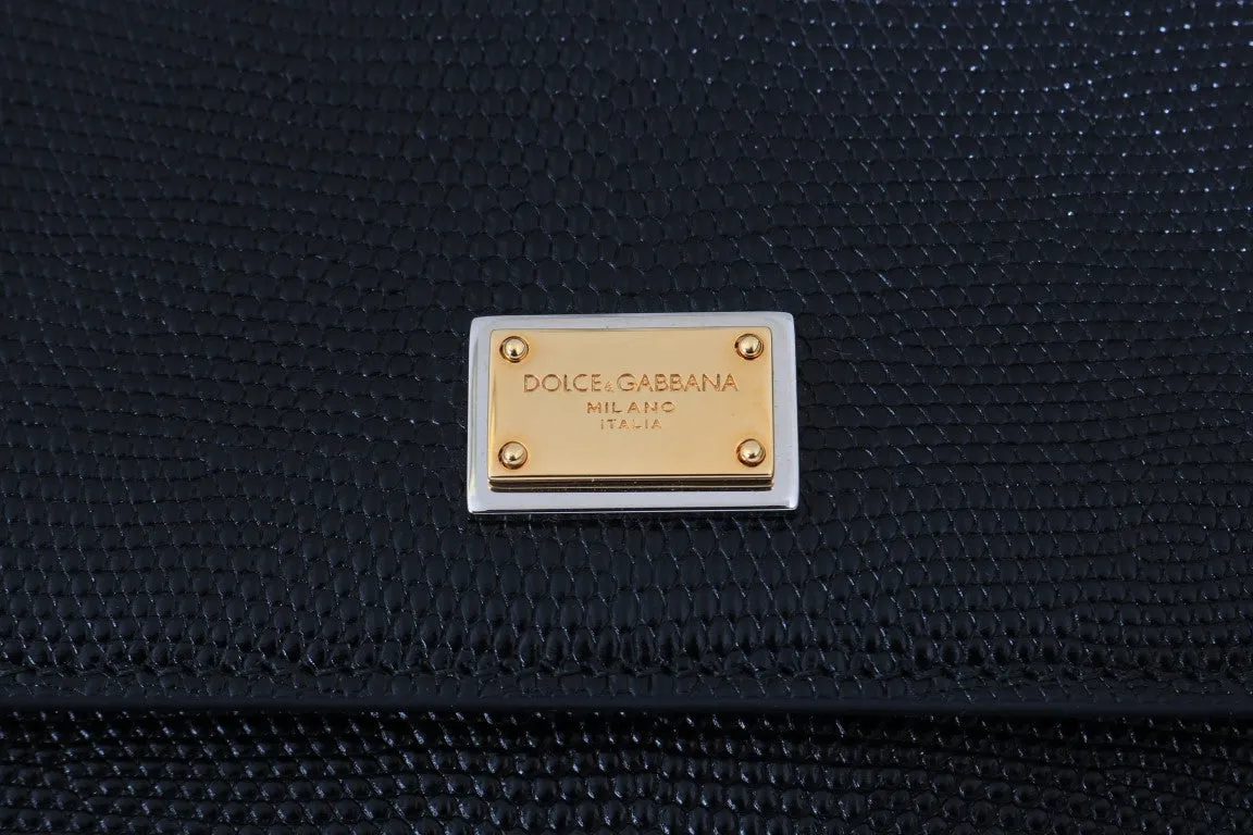 Black SICILY Leather Shoulder Bag
