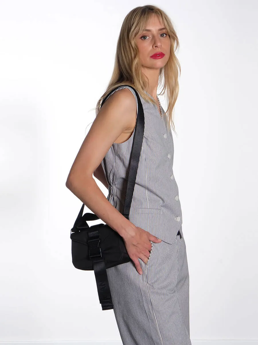 Black Tech Mini Satchel Bag