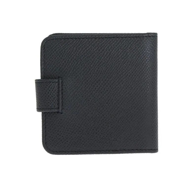 Blue Dauphine Leather Pocket Wallet