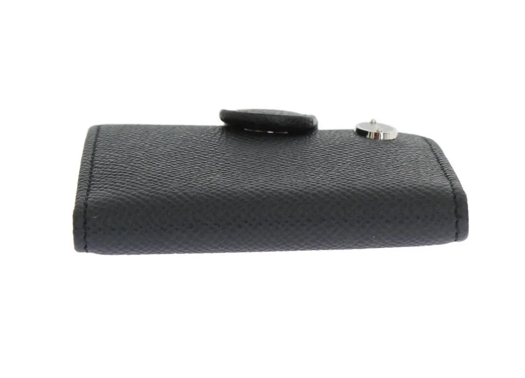 Blue Dauphine Leather Pocket Wallet