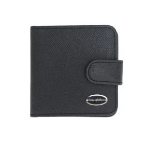 Blue Dauphine Leather Pocket Wallet