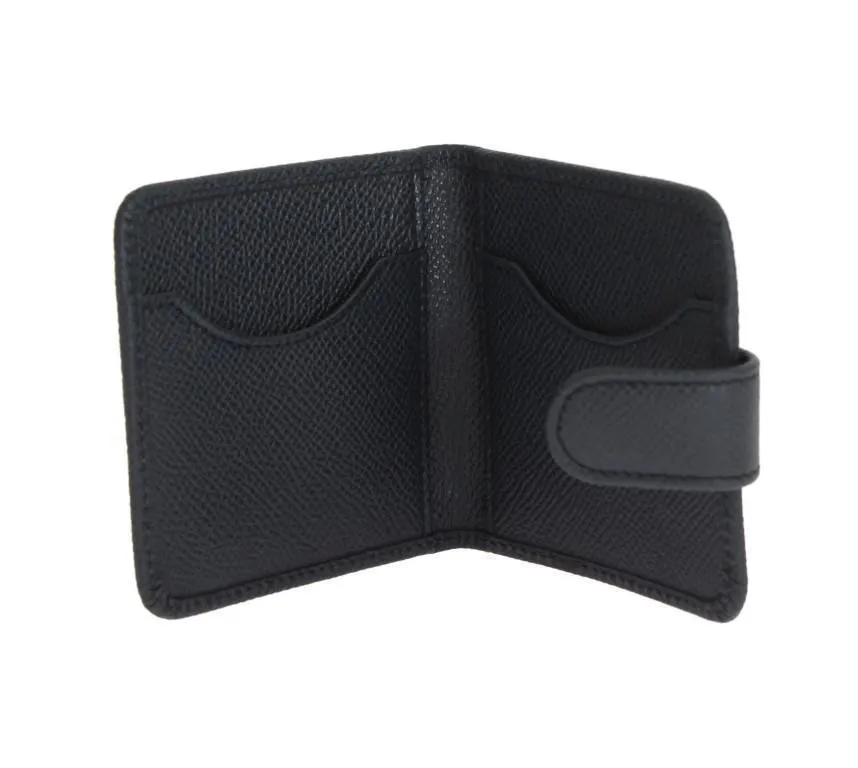 Blue Dauphine Leather Pocket Wallet