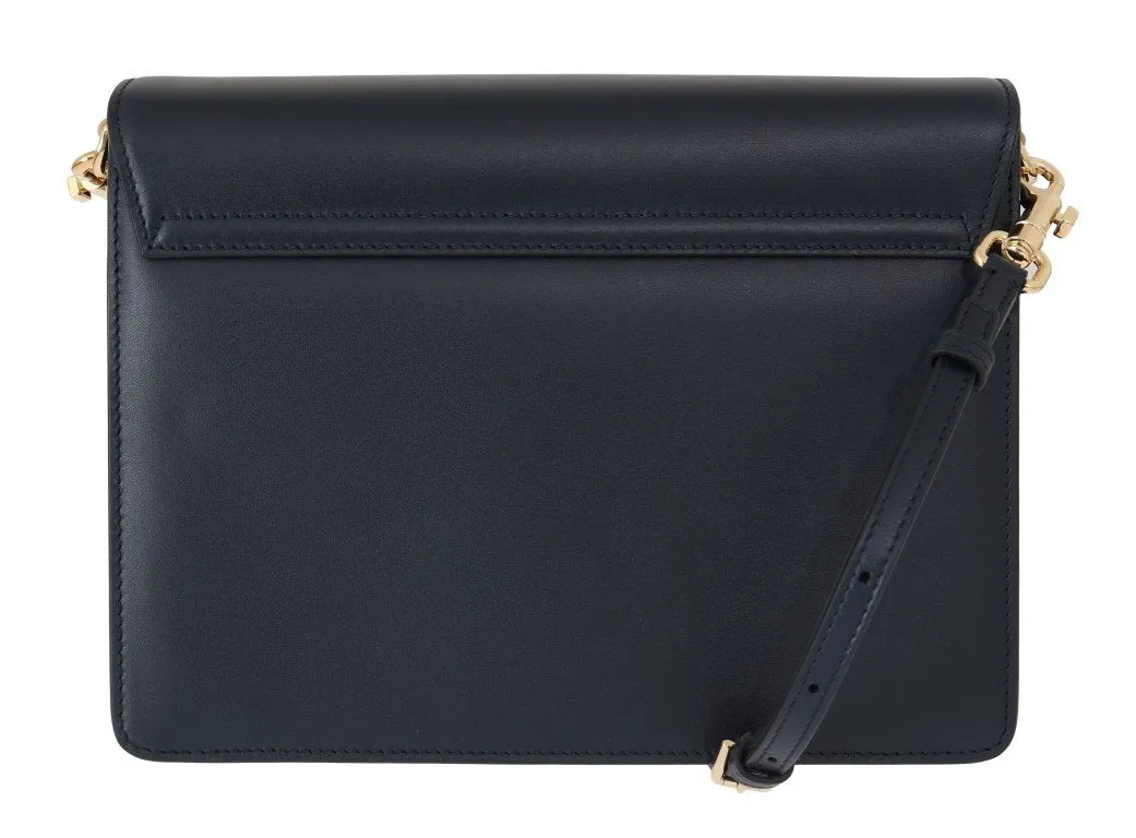 Blue Leather LUCIA Messenger Bag