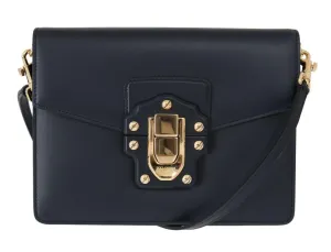 Blue Leather LUCIA Messenger Bag
