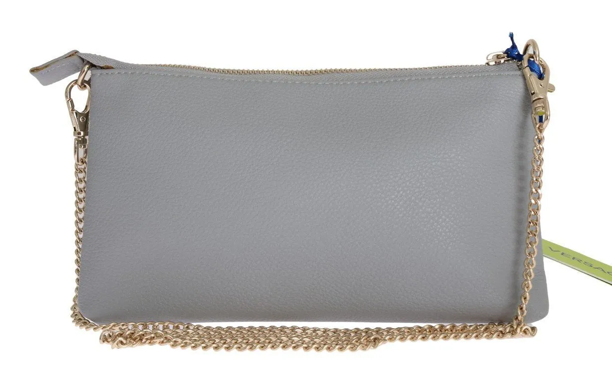 Blue Polyester Shoulder Clutch Bag