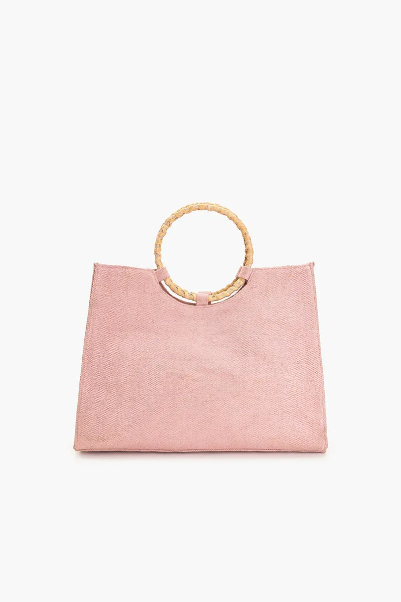 Blushy Flutter Beaded Tote