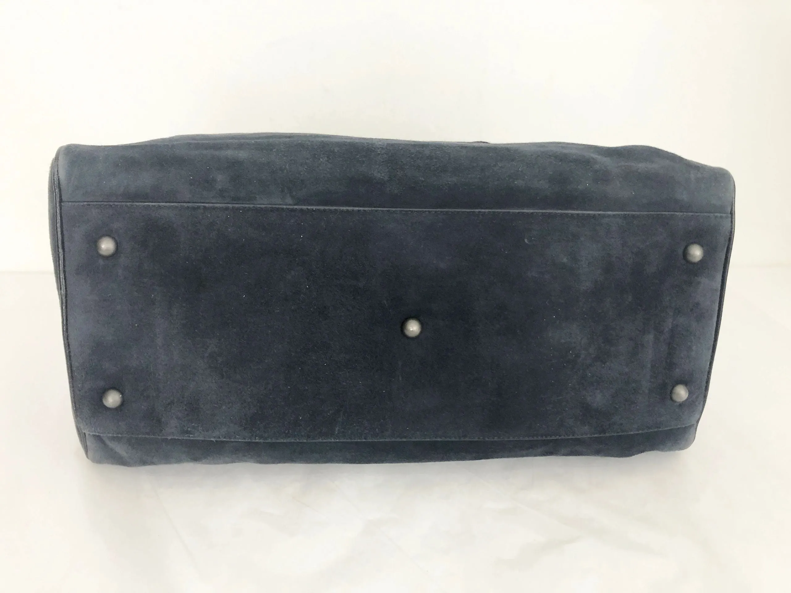 Bottega Veneta Suede Intrecciato Handle Bag