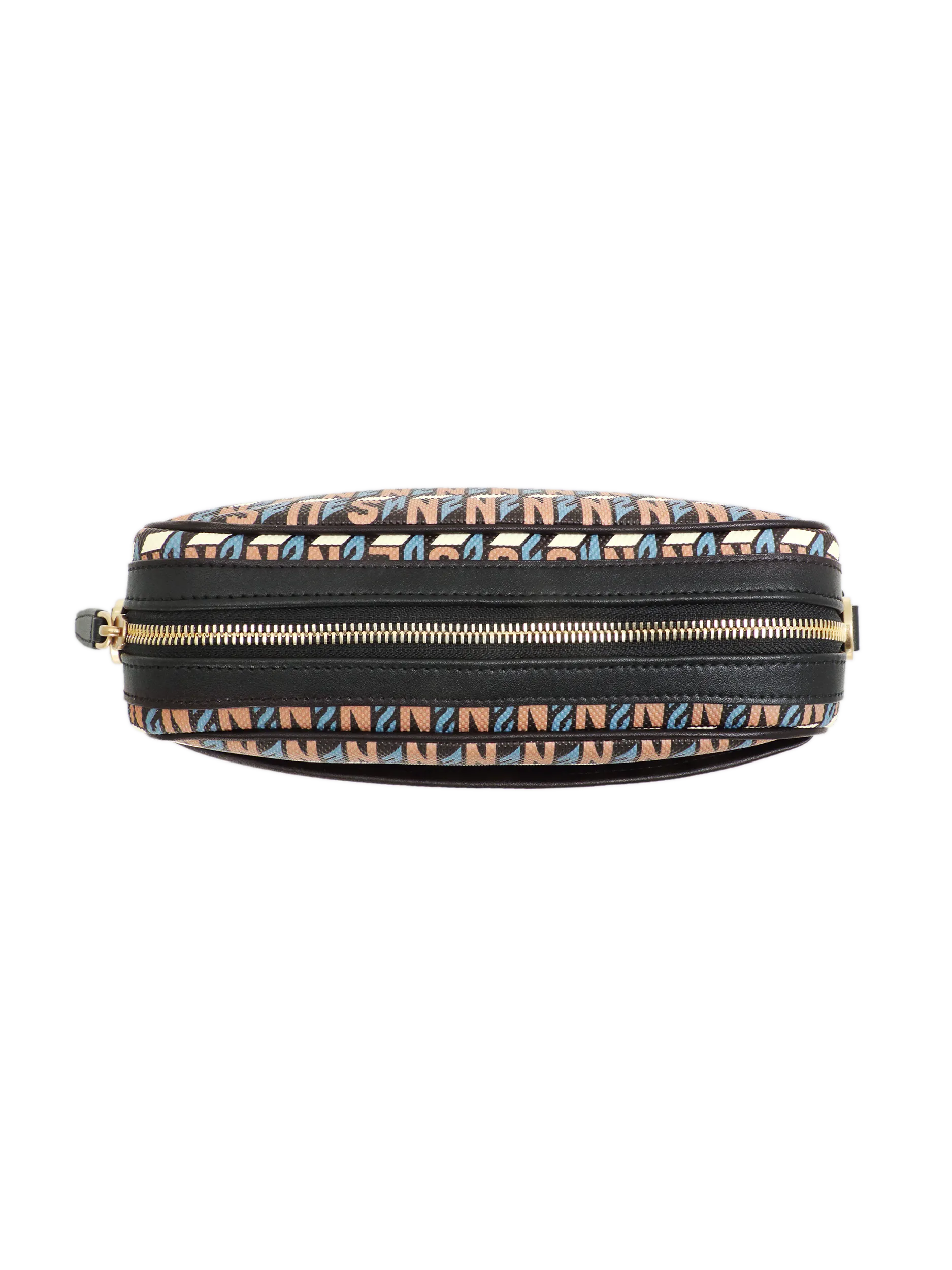 Brand Cross Body Monogram Bag - Black
