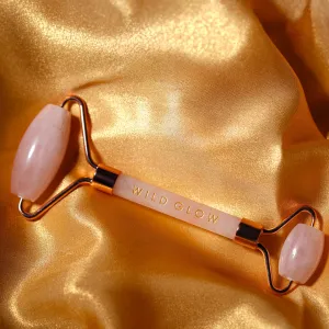 Brazilian Rose Quartz Face Roller For Smoothing Fine Lines & Wrinkles