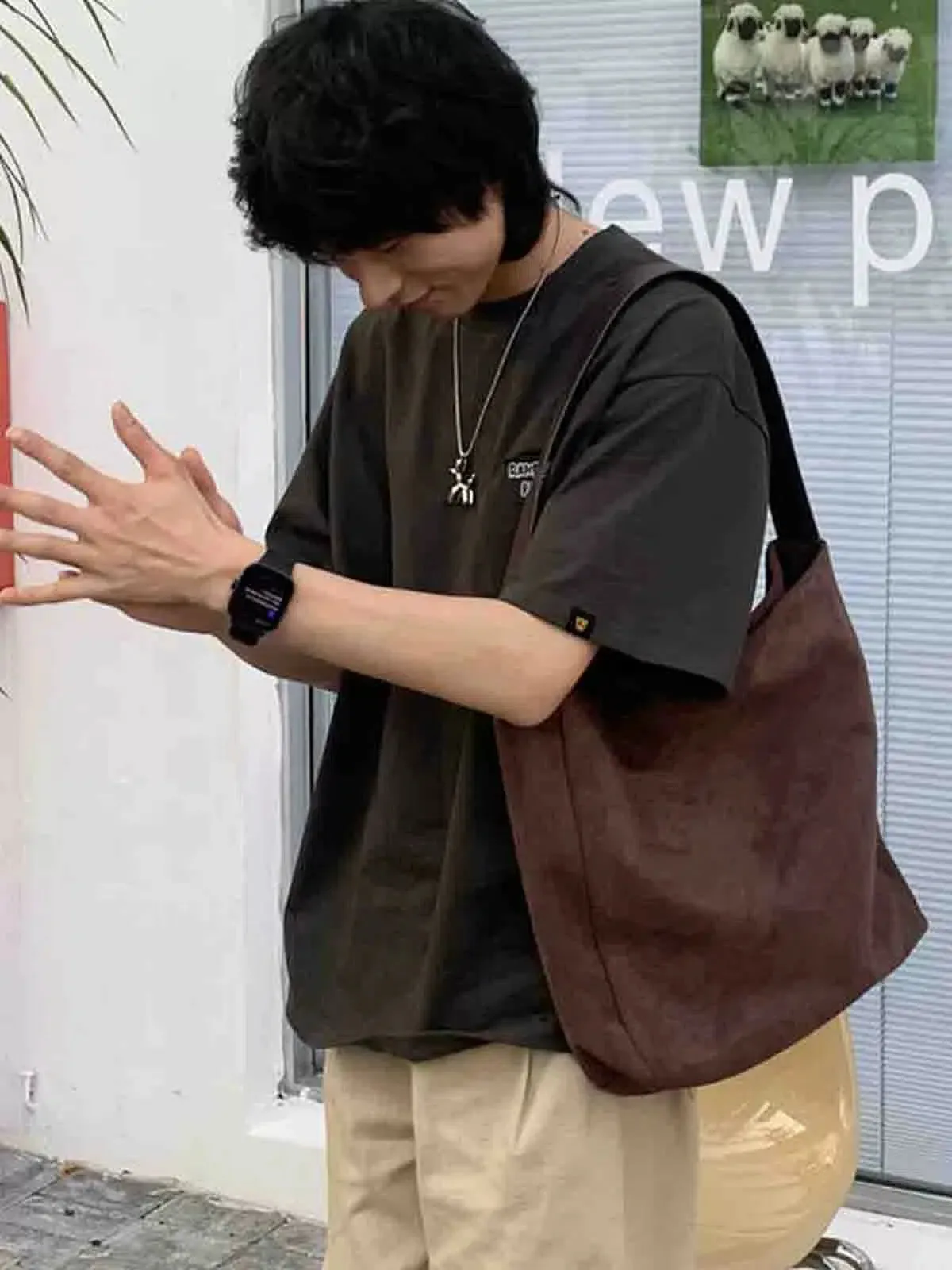 Brown Leather Shoulder Bag