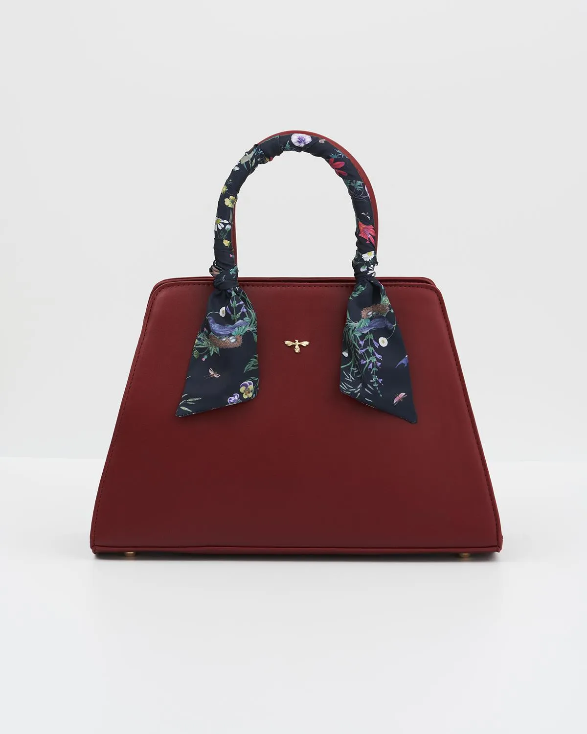 Burgundy Large Structured Tote