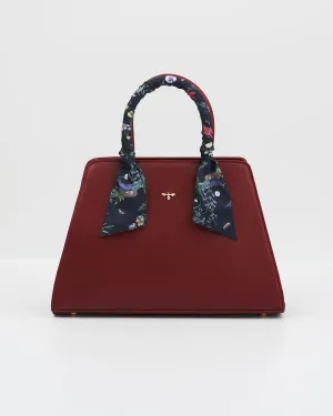 Burgundy Large Structured Tote