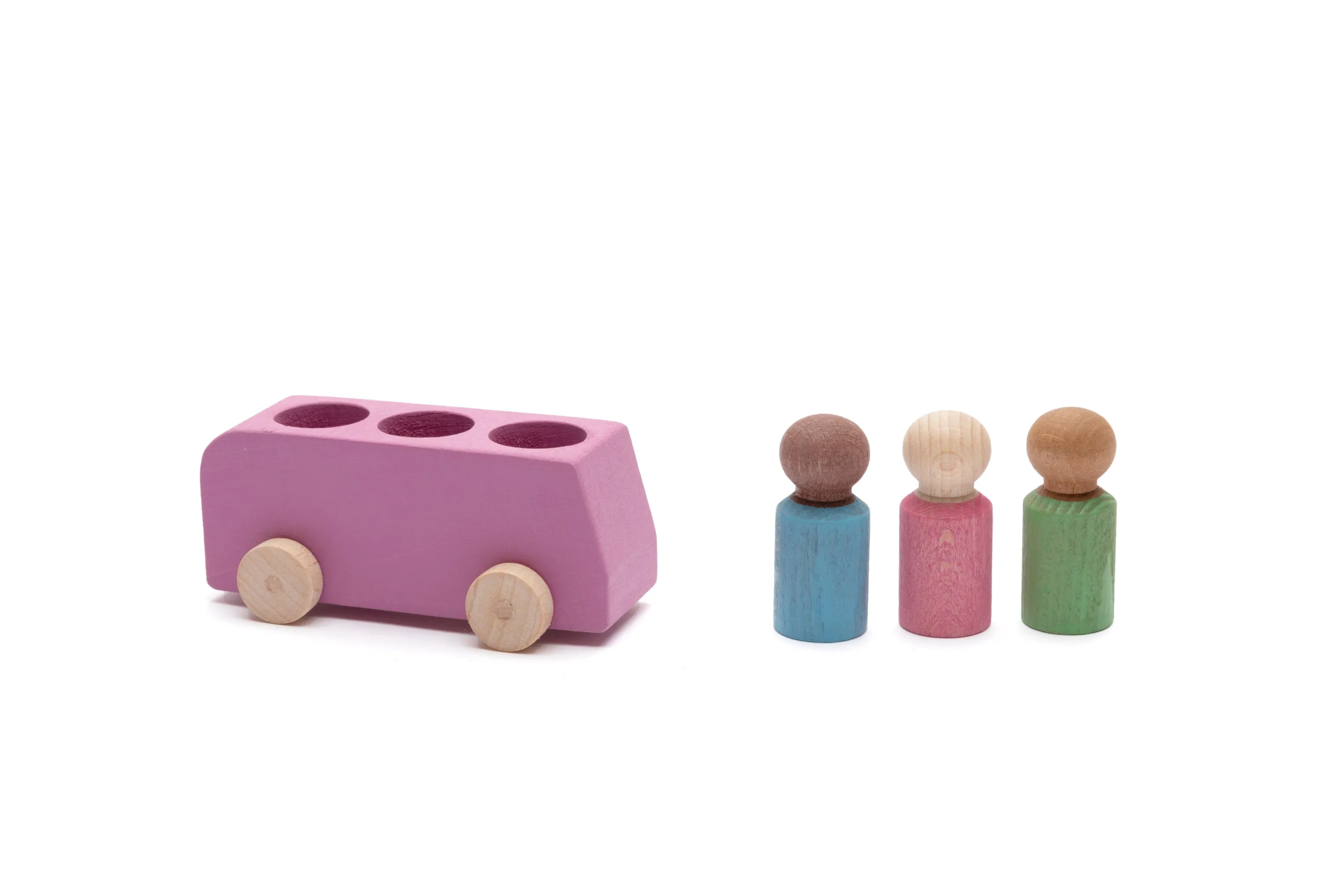 Bus Pink with 3 Figures
