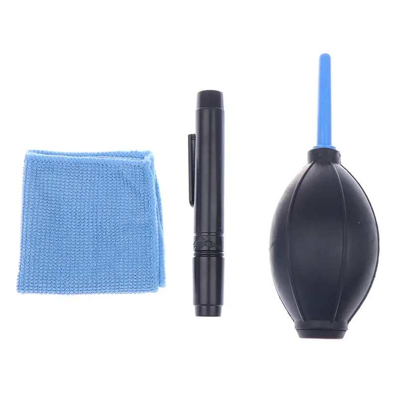 Camera Cleaning Kit - Brush/Pen/Wipes & Air Blower