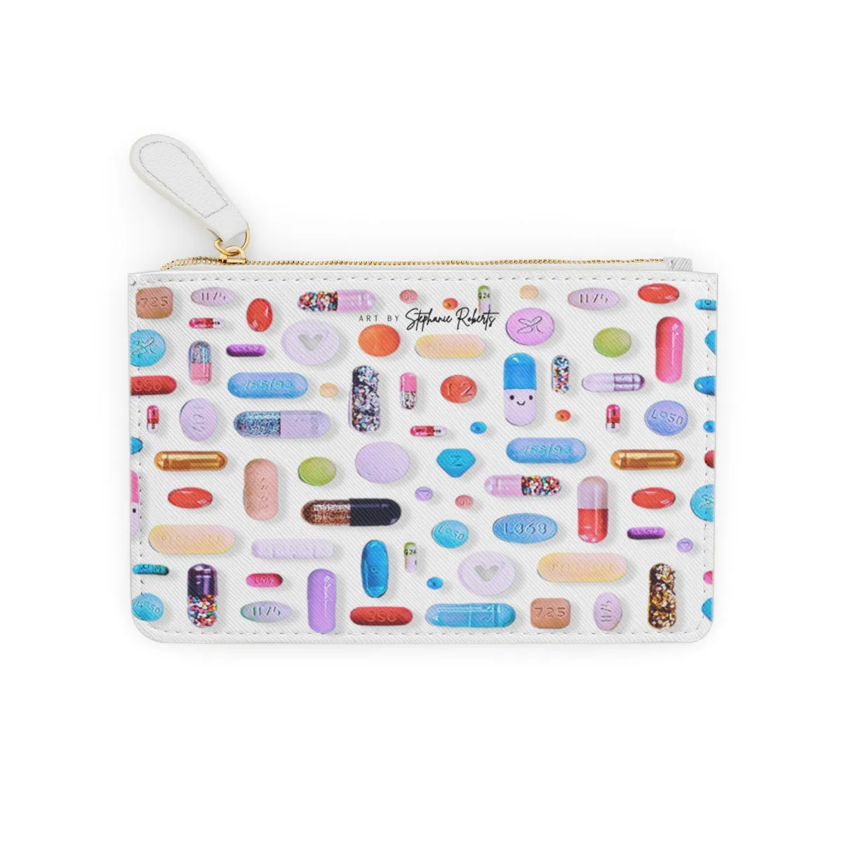 Candy Colored Pill Grid - Mini Clutch Bag