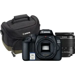Canon EOS 4000D DSLR Camera   18-55mm f/3.5-5.6 III Lens   16GB SD Card   Shoulder Bag