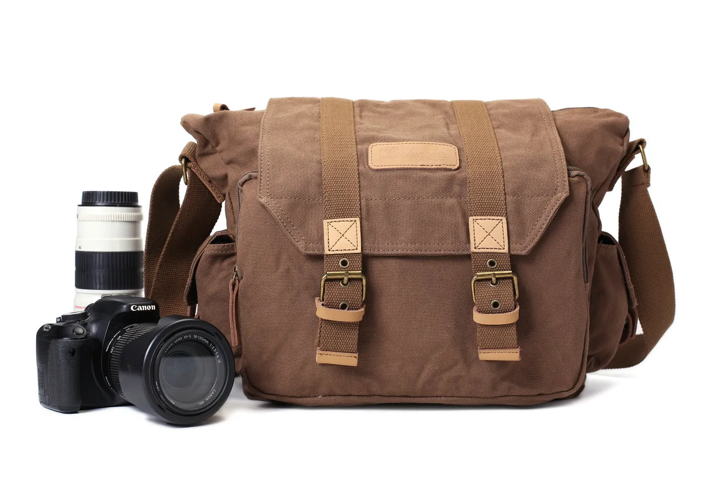 Canvas DSLR Camera Bag, Professional SLR Camera Bag, Men's Canvas Messenger Bag BBK-1