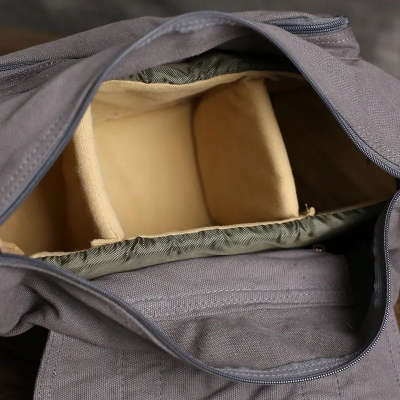 Canvas DSLR Camera Bag, Professional SLR Camera Bag, Men's Canvas Messenger Bag BBK-1