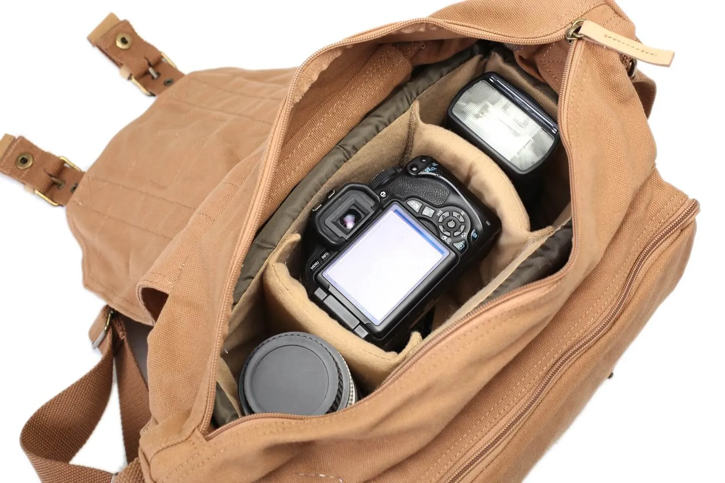 Canvas DSLR Camera Bag, Professional SLR Camera Bag, Men's Canvas Messenger Bag BBK-1