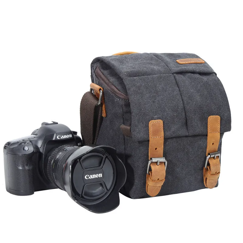 Canvas DSLR Camera Bag Waterproof Camera Bag Shoulder Messenger Bag QSM264