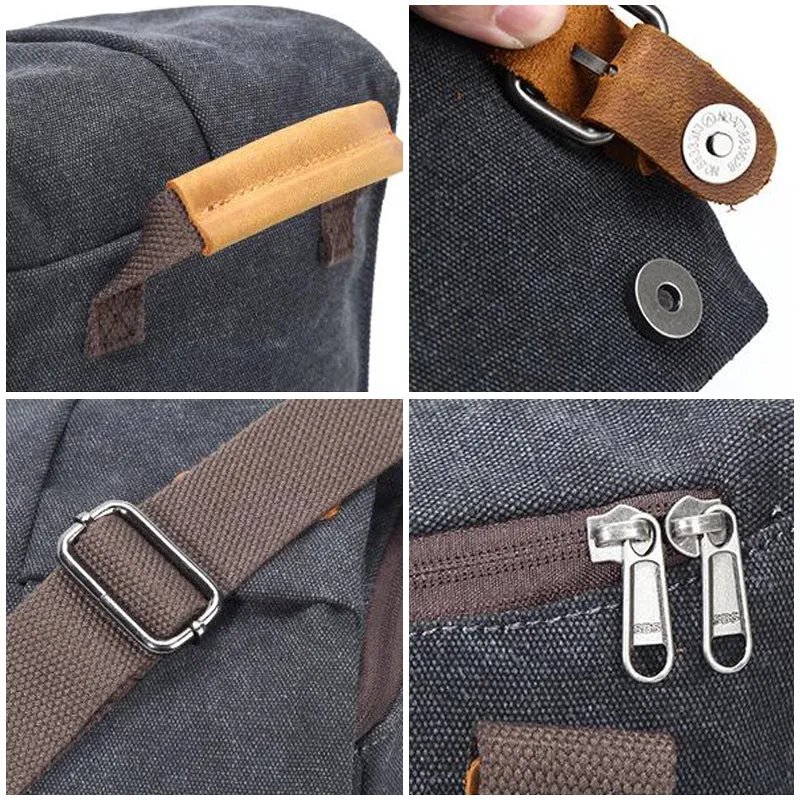 Canvas DSLR Camera Bag Waterproof Camera Bag Shoulder Messenger Bag QSM264
