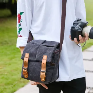 Canvas DSLR Camera Bag Waterproof Camera Bag Shoulder Messenger Bag QSM264