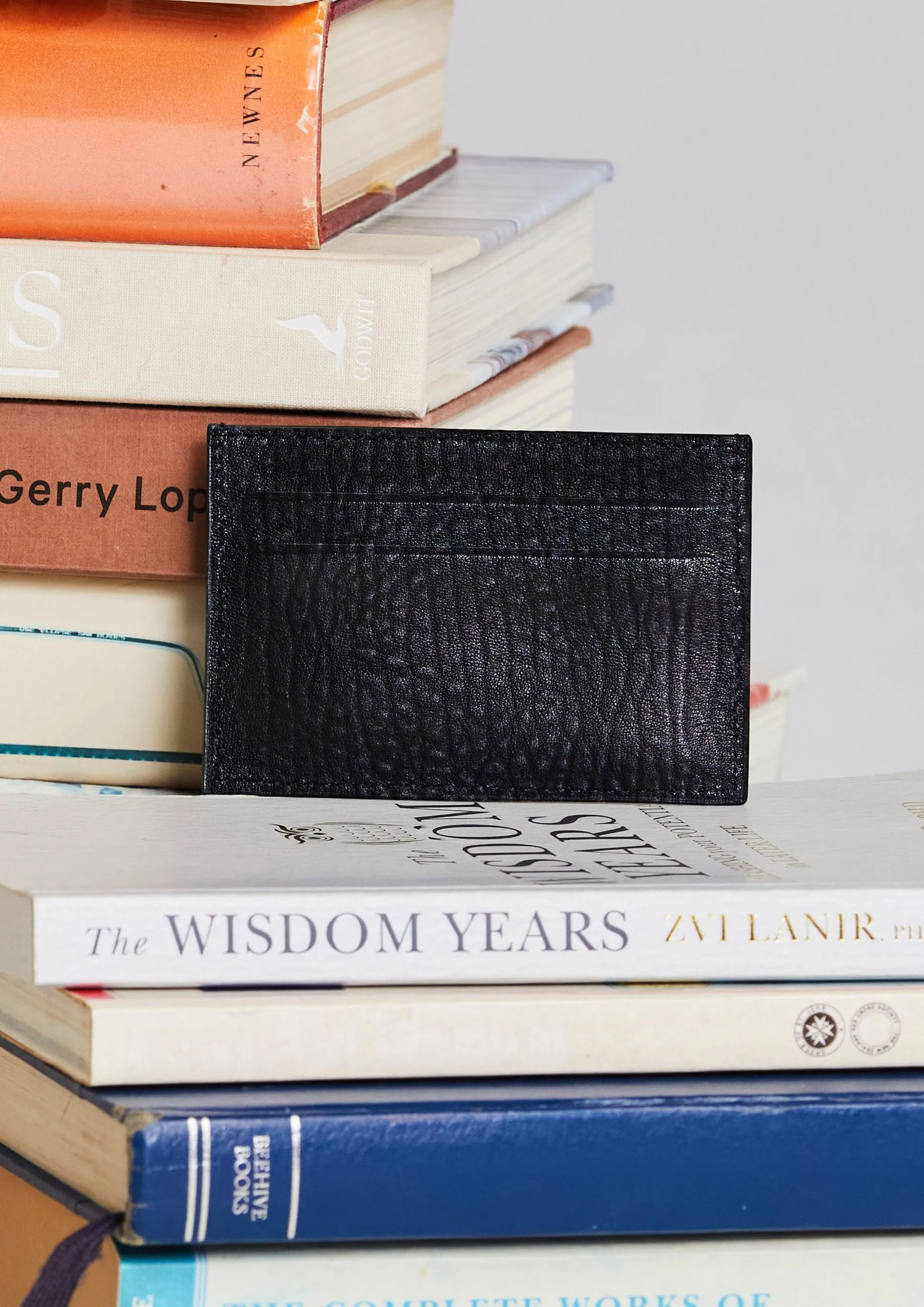 CARD HOLDER - BLACK BUBBLE LEATHER