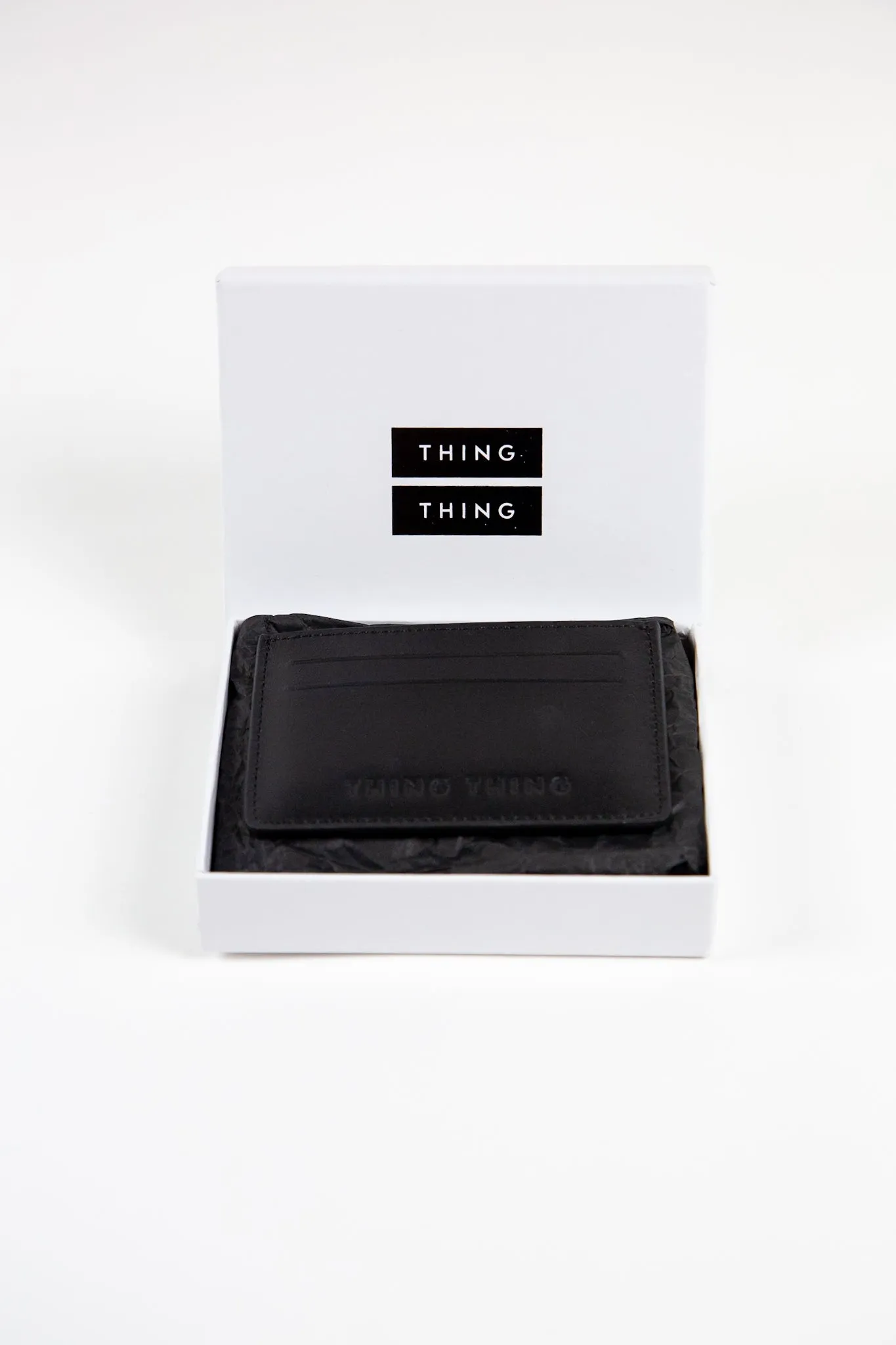 CARD HOLDER - BLACK BUBBLE LEATHER